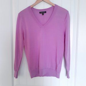 Banana Republic Merino Boyfriend V-Neck Sweater Purple Size XS